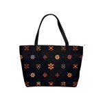 Minimalist Pattern With Simple Lines,flower And Shapes, Creating A Clean And Modern Classic Shoulder Handbag