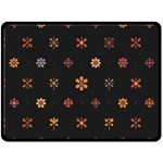 Minimalist Pattern With Simple Lines,flower And Shapes, Creating A Clean And Modern Fleece Blanket (Large)