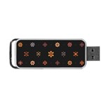 Minimalist Pattern With Simple Lines,flower And Shapes, Creating A Clean And Modern Portable USB Flash (One Side)