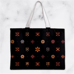 Minimalist Pattern With Simple Lines,flower And Shapes, Creating A Clean And Modern Zipper Mini Tote Bag from ArtsNow.com Back