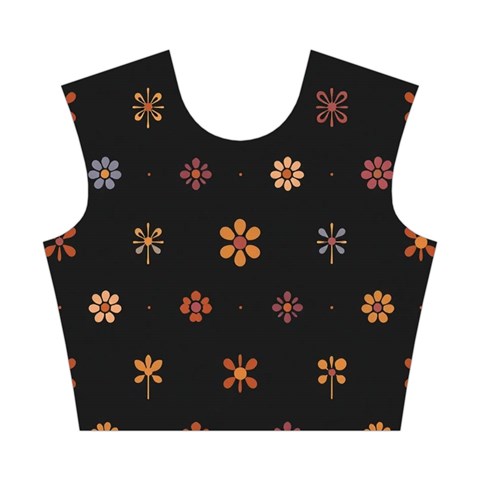 Minimalist Pattern With Simple Lines,flower And Shapes, Creating A Clean And Modern Cotton Crop Top from ArtsNow.com Front