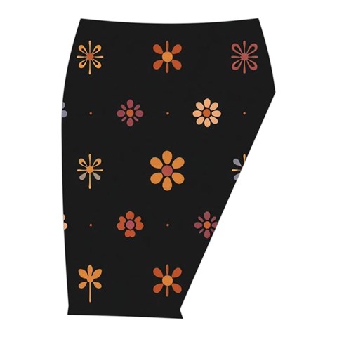 Minimalist Pattern With Simple Lines,flower And Shapes, Creating A Clean And Modern Midi Wrap Pencil Skirt from ArtsNow.com  Front Right 