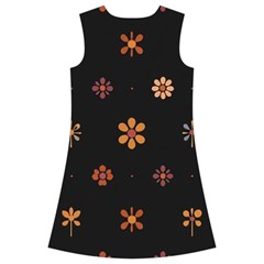 Minimalist Pattern With Simple Lines,flower And Shapes, Creating A Clean And Modern Kids  Short Sleeve Velvet Dress from ArtsNow.com Back