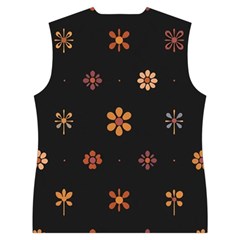 Minimalist Pattern With Simple Lines,flower And Shapes, Creating A Clean And Modern Women s Button Up Vest from ArtsNow.com Back