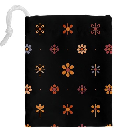 Minimalist Pattern With Simple Lines,flower And Shapes, Creating A Clean And Modern Drawstring Pouch (4XL) from ArtsNow.com Back