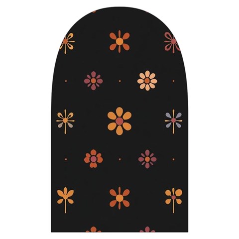 Minimalist Pattern With Simple Lines,flower And Shapes, Creating A Clean And Modern Microwave Oven Glove from ArtsNow.com Back