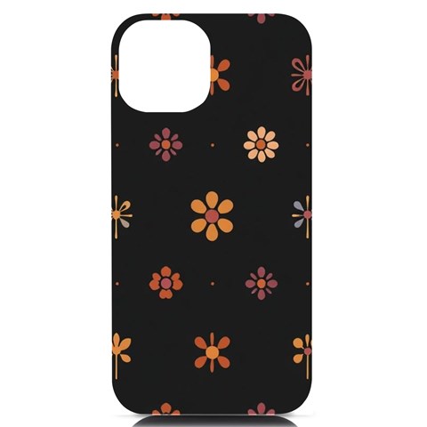 Minimalist Pattern With Simple Lines,flower And Shapes, Creating A Clean And Modern iPhone 14 Black UV Print PC Hardshell Case from ArtsNow.com Front