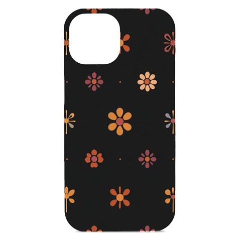 Minimalist Pattern With Simple Lines,flower And Shapes, Creating A Clean And Modern iPhone 15 Black UV Print PC Hardshell Case from ArtsNow.com Front