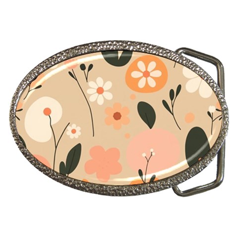 Minimalist Pattern With Simple Lines,flower And Shapes, Creating A Clean And Modern Belt Buckles from ArtsNow.com Front