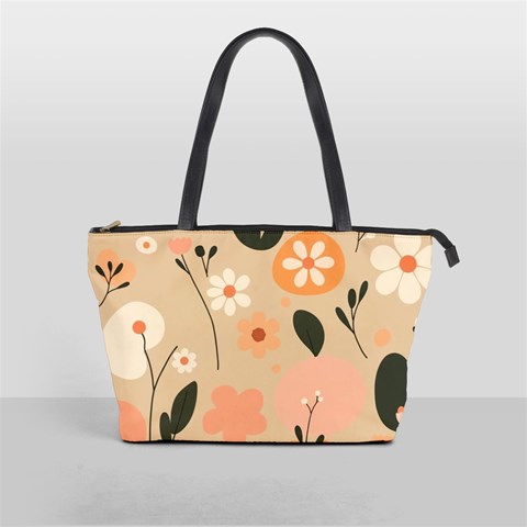 Minimalist Pattern With Simple Lines,flower And Shapes, Creating A Clean And Modern Classic Shoulder Handbag from ArtsNow.com Front