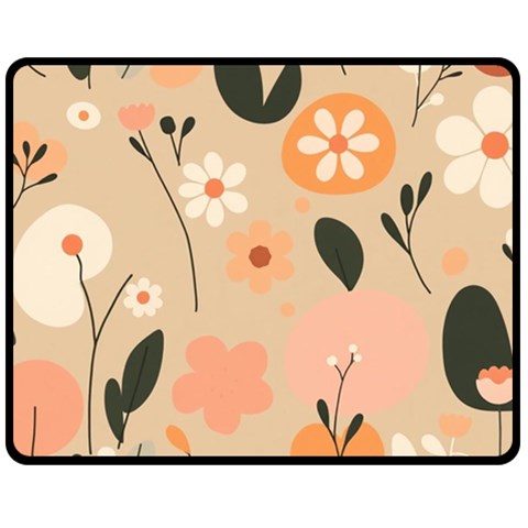 Minimalist Pattern With Simple Lines,flower And Shapes, Creating A Clean And Modern Two Sides Fleece Blanket (Medium) from ArtsNow.com 58.8 x47.4  Blanket Front