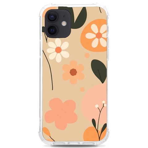 Minimalist Pattern With Simple Lines,flower And Shapes, Creating A Clean And Modern iPhone 12/12 Pro TPU UV Print Case from ArtsNow.com Front