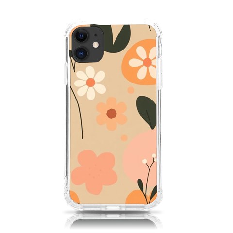 Minimalist Pattern With Simple Lines,flower And Shapes, Creating A Clean And Modern iPhone 11 TPU UV Print Case from ArtsNow.com Front