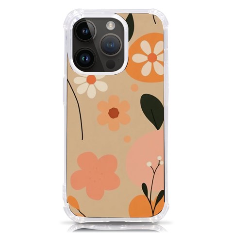 Minimalist Pattern With Simple Lines,flower And Shapes, Creating A Clean And Modern iPhone 14 Pro TPU UV Print Case from ArtsNow.com Front