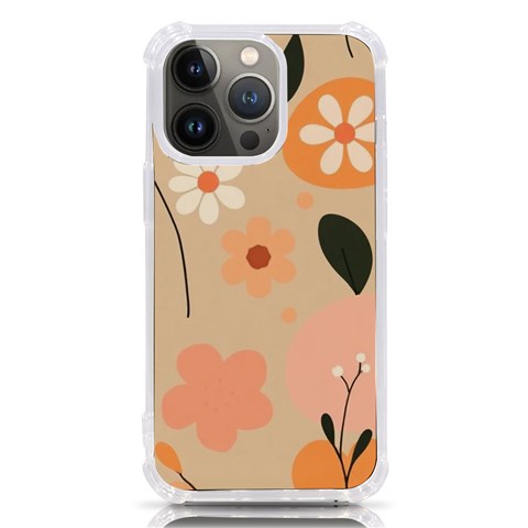 Minimalist Pattern With Simple Lines,flower And Shapes, Creating A Clean And Modern iPhone 13 Pro TPU UV Print Case from ArtsNow.com Front