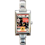  Minimalist Pattern With Simple Lines,flower And Shapes, Creating A Clean And Modern Rectangle Italian Charm Watch