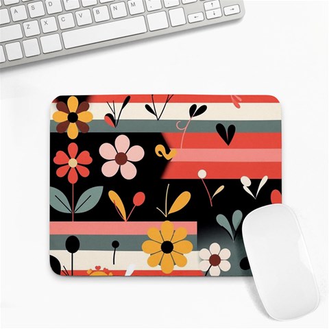 Minimalist Pattern With Simple Lines,flower And Shapes, Creating A Clean And Modern Small Mousepad from ArtsNow.com Front