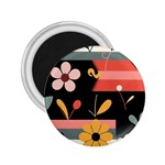  Minimalist Pattern With Simple Lines,flower And Shapes, Creating A Clean And Modern 2.25  Magnets