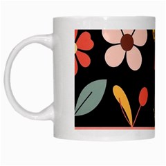 Minimalist Pattern With Simple Lines,flower And Shapes, Creating A Clean And Modern White Mug from ArtsNow.com Left