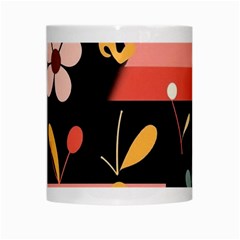 Minimalist Pattern With Simple Lines,flower And Shapes, Creating A Clean And Modern White Mug from ArtsNow.com Center