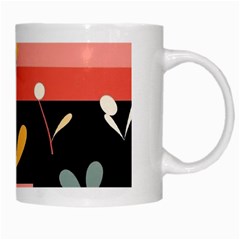 Minimalist Pattern With Simple Lines,flower And Shapes, Creating A Clean And Modern White Mug from ArtsNow.com Right