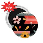  Minimalist Pattern With Simple Lines,flower And Shapes, Creating A Clean And Modern 2.25  Magnets (10 pack) 