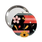  Minimalist Pattern With Simple Lines,flower And Shapes, Creating A Clean And Modern 2.25  Handbag Mirrors