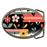  Minimalist Pattern With Simple Lines,flower And Shapes, Creating A Clean And Modern Belt Buckles