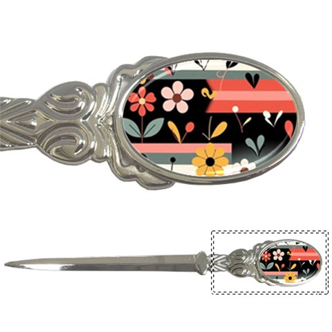 Minimalist Pattern With Simple Lines,flower And Shapes, Creating A Clean And Modern Letter Opener from ArtsNow.com Front