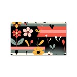  Minimalist Pattern With Simple Lines,flower And Shapes, Creating A Clean And Modern Sticker (Rectangular)