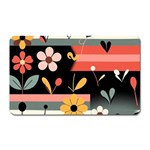  Minimalist Pattern With Simple Lines,flower And Shapes, Creating A Clean And Modern Magnet (Rectangular)