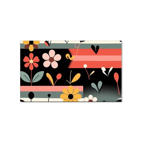 Minimalist Pattern With Simple Lines,flower And Shapes, Creating A Clean And Modern Sticker Rectangular (100 pack) from ArtsNow.com Front