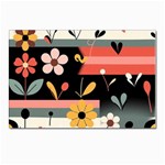  Minimalist Pattern With Simple Lines,flower And Shapes, Creating A Clean And Modern Postcard 4 x 6  (Pkg of 10)