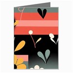  Minimalist Pattern With Simple Lines,flower And Shapes, Creating A Clean And Modern Greeting Card