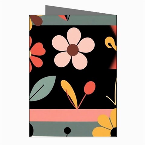 Minimalist Pattern With Simple Lines,flower And Shapes, Creating A Clean And Modern Greeting Cards (Pkg of 8) from ArtsNow.com Right