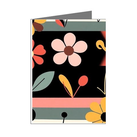 Minimalist Pattern With Simple Lines,flower And Shapes, Creating A Clean And Modern Mini Greeting Cards (Pkg of 8) from ArtsNow.com Right