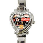  Minimalist Pattern With Simple Lines,flower And Shapes, Creating A Clean And Modern Heart Italian Charm Watch