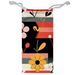  Minimalist Pattern With Simple Lines,flower And Shapes, Creating A Clean And Modern Jewelry Bag