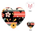  Minimalist Pattern With Simple Lines,flower And Shapes, Creating A Clean And Modern Playing Cards Single Design (Heart)