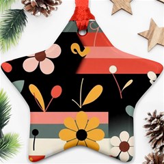 Minimalist Pattern With Simple Lines,flower And Shapes, Creating A Clean And Modern Star Ornament (Two Sides) from ArtsNow.com Front