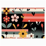  Minimalist Pattern With Simple Lines,flower And Shapes, Creating A Clean And Modern Large Glasses Cloth