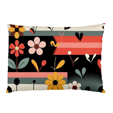 Minimalist Pattern With Simple Lines,flower And Shapes, Creating A Clean And Modern Pillow Case from ArtsNow.com 26.62 x18.9  Pillow Case