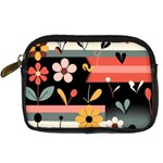  Minimalist Pattern With Simple Lines,flower And Shapes, Creating A Clean And Modern Digital Camera Leather Case