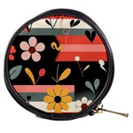  Minimalist Pattern With Simple Lines,flower And Shapes, Creating A Clean And Modern Mini Makeup Bag