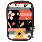  Minimalist Pattern With Simple Lines,flower And Shapes, Creating A Clean And Modern Compact Camera Leather Case