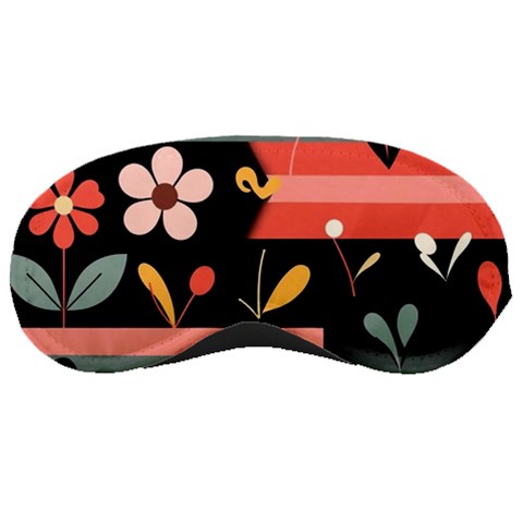 Minimalist Pattern With Simple Lines,flower And Shapes, Creating A Clean And Modern Sleep Mask from ArtsNow.com Front