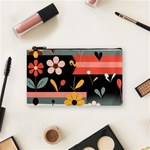  Minimalist Pattern With Simple Lines,flower And Shapes, Creating A Clean And Modern Cosmetic Bag (Small)