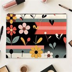  Minimalist Pattern With Simple Lines,flower And Shapes, Creating A Clean And Modern Cosmetic Bag (XL)