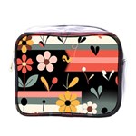  Minimalist Pattern With Simple Lines,flower And Shapes, Creating A Clean And Modern Mini Toiletries Bag (One Side)