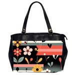  Minimalist Pattern With Simple Lines,flower And Shapes, Creating A Clean And Modern Oversize Office Handbag (2 Sides)